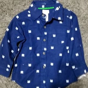 Carter long sleeve shirt blue white..